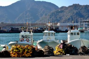 用宗漁港　漁船